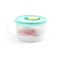 单个 薄荷蓝盖 特百惠 460ML微波水晶汤碗 微波炉饭盒便当盒 密封保鲜盒