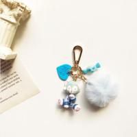 画家猫毛球挂件(特惠) 卡通可爱达菲熊星戴露挂件毛球女生礼物包包挂件配件史黛拉钥匙扣