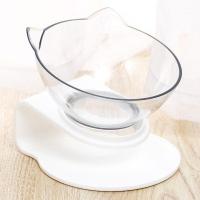 单碗 猫碗双碗15度保护颈椎猫食盆狗狗双碗猫咪水碗防打翻饭盆宠物用品