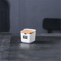 白色翻盖（单个） 厨房欧式调料盒调味料罐子套装陶瓷辣椒盐糖味精罐佐料收纳盒单个