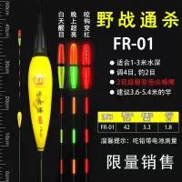 FR01#二目超粗尾 吃铅1.8克 [不变色]日夜两用超粗尾 高灵敏重力感应夜光漂日夜两用夜钓漂咬钩变色鱼漂加粗醒目电子