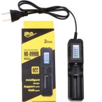 单槽液晶屏万能充 LED液晶显示屏18650充电器26650单双槽电池座充电器手电筒充电器