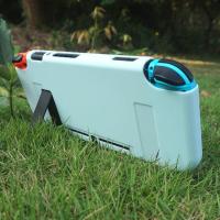 一体硬壳天蓝色+送帽 任天堂Switch一体硬壳磨砂橡胶油水晶壳NS抽手柄薄款插底座保护套