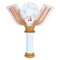 白配金色 无音效无灯光 变身棒迷你usb风扇奥特曼随身充电扇变身器玩具便携式静音可充电