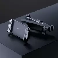 黑色 ROCK车载后座手机支架汽车后排平板电脑ipad伸缩式车用座椅支架