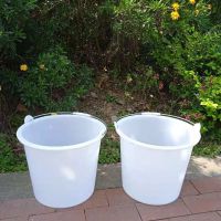 水桶白色(一只15公斤) 单个 塑料水桶农村挑水桶担粪桶尿桶生活桶装水家用桶农用加厚塑料桶