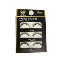1#假睫毛（每盒3对） 一盒（无赠品） 3D自然假睫毛持久防水浓密逼真日常上班族白领可撑双眼皮5对装