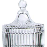 小号 ins韩国梳妆台玻璃罩收纳盒桌面欧式首饰盒储物罐展示糖果罐礼物