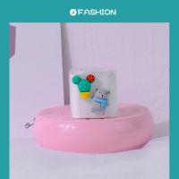 20w透DIY灰熊与仙人掌 充电套 ipad2020数据线保护套20w适用苹果12充电器iPhone11promax充电