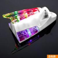 白色七彩风力灯一只 摩托车风力灯风吹灯电动车踏板车鬼火迅鹰雅马哈地平线改装led灯