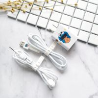 芝麻街 三合一线 华为Nova4/3e/P40手机数据线保护套荣耀8/V9/V8充电器耳机缠绕线