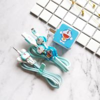 卡通哆啦A梦 VIVO/X20/X21i/X9数据线保护套X7/X6手机保护线充电器耳机保护绳