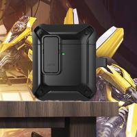 黑色 Airpods1/2代[送挂钩] 适用苹果耳机保护壳Airpods pro保护套机甲防摔1/2/3代蓝牙耳机壳