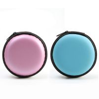 [中号圆形]直径8cm*高3.2cm 黑色 耳机收纳包小便携式数据线充电器旅行多功能大容量通用防水收纳盒