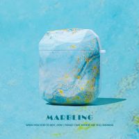 浅蓝-大理石 苹果AirPods Pro保护套 ins风大理石纹适用苹果airpods1/2代保护套无线蓝牙耳机壳3代p