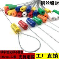 25CM 10条 钢丝封条一次性塑料铅封物流油罐车锁扣集装箱封签树木扎带施封锁