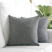 LC-006(黑灰色) 可定制尺寸[需联系客服改价] 沙发抱枕客厅靠垫床上靠背办公室护腰靠枕床头靠背垫抱枕套不含芯