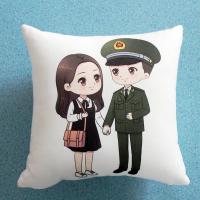 陆情侣 抱枕(不能当被子) 军人抱枕被子两用午睡车内曾小萌公仔军恋军婚兵哥哥靠垫卡通
