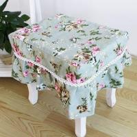 绿花 38x28cm 座椅套圆凳套长方形北欧方形凳子套罩家用保护垫学生钢琴凳方凳。