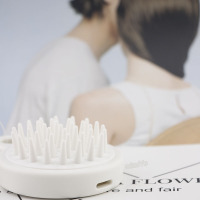 白色 日本muji无印良品头皮按摩梳洗发梳子洗头刷促循环成人头皮护理梳