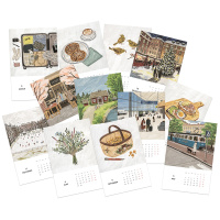 2020年过期日历 售出不退 北欧之旅2021挂历单张月历年历装饰画ins风台历日历创意摆件礼。