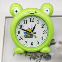 绿色 送配套电池 创意闹钟学生床头可爱儿童卡通卧室懒人简约现代儿童懒人青蛙闹表