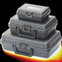 黑色 pe塑料黑色小箱子家用五金工具包装仪器设备器材防护盒实惠塑胶箱