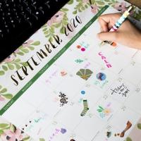 12个月(2021年1月-2021年12月)- 2020-2021年桌历大班台历桌面日历垫特大办公备忘录工作记事大。