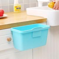 4L蓝 厨房垃圾桶橱柜门挂式 隐藏嵌入式桌面家用大号挂架