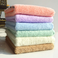 棉软吸水不掉毛珊瑚绒花边方巾儿童女士手帕小毛巾洗脸巾