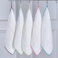 盒装(6条装)颜色随机 舒雨竹木纤维方巾吸水不掉毛不沾油加厚洗碗巾厨房毛巾百洁布抹布