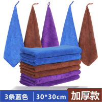 抹布 咖啡色[3条装]厚款 抹布小学生一年级打扫卫生毛巾保洁专用擦桌子餐厅不掉毛吸水方巾