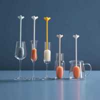 长柄杯刷1个装(颜色随机) 杯刷北欧ins风洗奶瓶保温杯花瓶去茶渍小刷子长柄海绵洗杯子神器