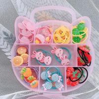 清新发绳[手提盒40条] 宝宝不伤发发绳儿童扎头小橡皮筋可爱发圈学生头绳头饰韩版发饰