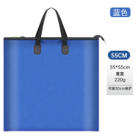 蓝色渔具袋38cm带拉链滴水不漏 鱼护包手提袋多功能钓鱼加厚防水收纳折叠可便捷装鱼袋渔护渔具包