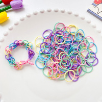 7#马卡龙色发圈50根 收藏宝贝优先发货 DIY彩虹小皮筋手链编织手环儿童扎头发皮筋宝宝婴儿拇指发圈头绳