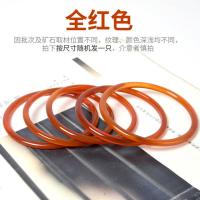 全红色53-54mm 冰种玉髓叮当镯手镯女极细翡翠绿荔枝冻粉白玛瑙细条少女水晶镯子