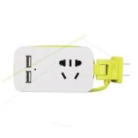 2USB+1插五孔 WEKECY汇创优品旅行创意快冲小排插绕线收纳旅行USB插排方便携带6