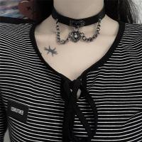 爱心锁项圈 设计感金属项圈女ins小众爱心项链吊坠复古百搭锁骨链饰品配饰潮