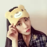 可调节开心小熊《有冰袋》 女眼罩睡眠遮光卡通可爱儿童睡觉眼睛罩助眠学生冷敷热敷眼罩夏季