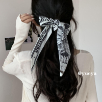 图片色 月牙城丝巾发带女小长条窄细领巾ins潮扎绑头发丝带飘带时尚头饰
