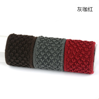 灰咖红(细款) 皮筋女扎头皮套头绳女韩国绑发宽边简约高弹力耐用扎半丸子头发圈
