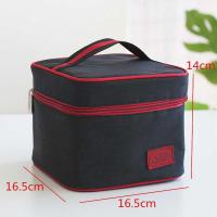 短提方扁包 大容量铝箔保温津布防水便当包带饭包冷藏冰包手提午餐饭盒袋