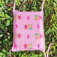 长方红色小熊 前置电动摩托车儿童座椅防撞垫子电瓶单车踏板女装车保护小孩头部