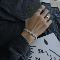 缠涟手链16CM(钛钢材质不掉色) 钛钢手链男潮ins嘻哈小众男生手饰品设计感简约个性男士单身手环