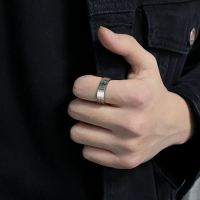 16特小号[戒指内周长50.2] 自律戒指男单身戒中性戒指男士潮男个性炫酷大码不婚主义尾戒可转