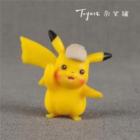 侦探皮卡丘(打招呼) 高约4cm,PVC材质 [Toyest]大侦探皮卡丘模型摆件 正版散货 神奇宝贝宠物小精灵玩偶