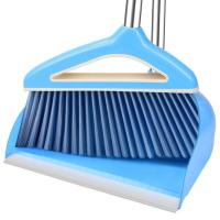 蓝色扫把两件套 雅高扫把套装家用簸箕刮水器地刮笤帚软毛扫帚组合木地板扫把