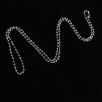 没有小熊的圆珠项链[一条装] 韩国ins复古嘻哈镂空小熊情侣钛钢项链OT链长款蹦迪吊坠男女饰品