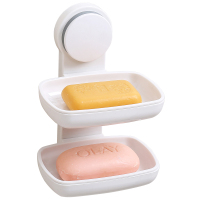 2001单层肥皂盒-U80 卫生间装放香皂的盒子架子免打孔吸盘肥皂盒香罩照皀沥水皂托壁挂